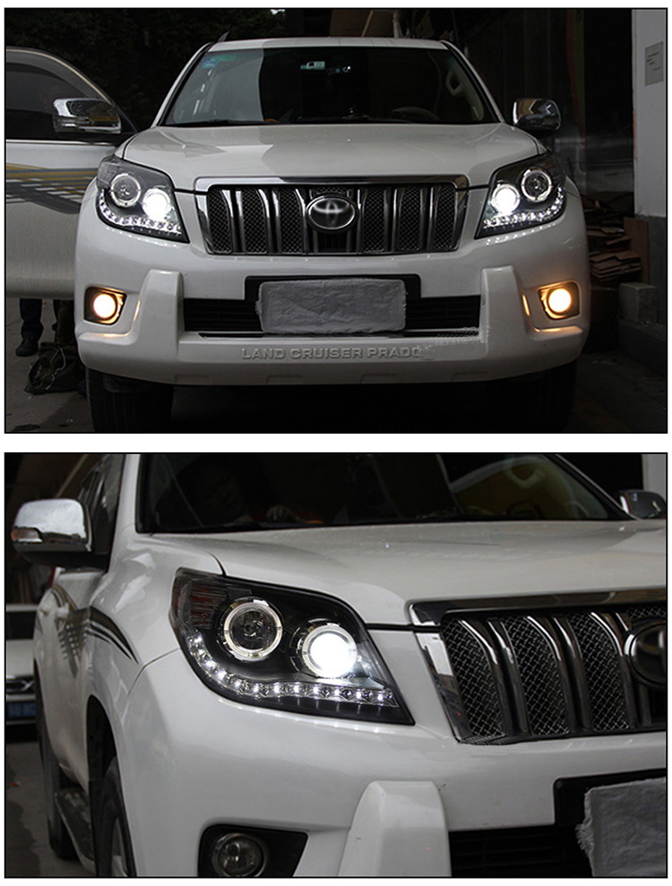 1 Pair Headlights For Prado 2010-2012 Toyota LED Headlight Land Cruiser High Beam Turn Signal Running Lights