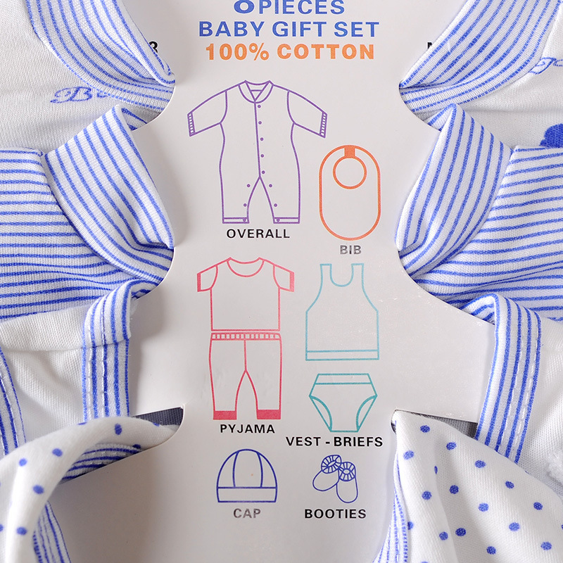 babzapleume 8PCS/Set born Baby Boys Clothes 100%Cotton Long Sleeve Girls Jumpsuit Toddler Outfits Kids Infant Clothing BC1002 220509