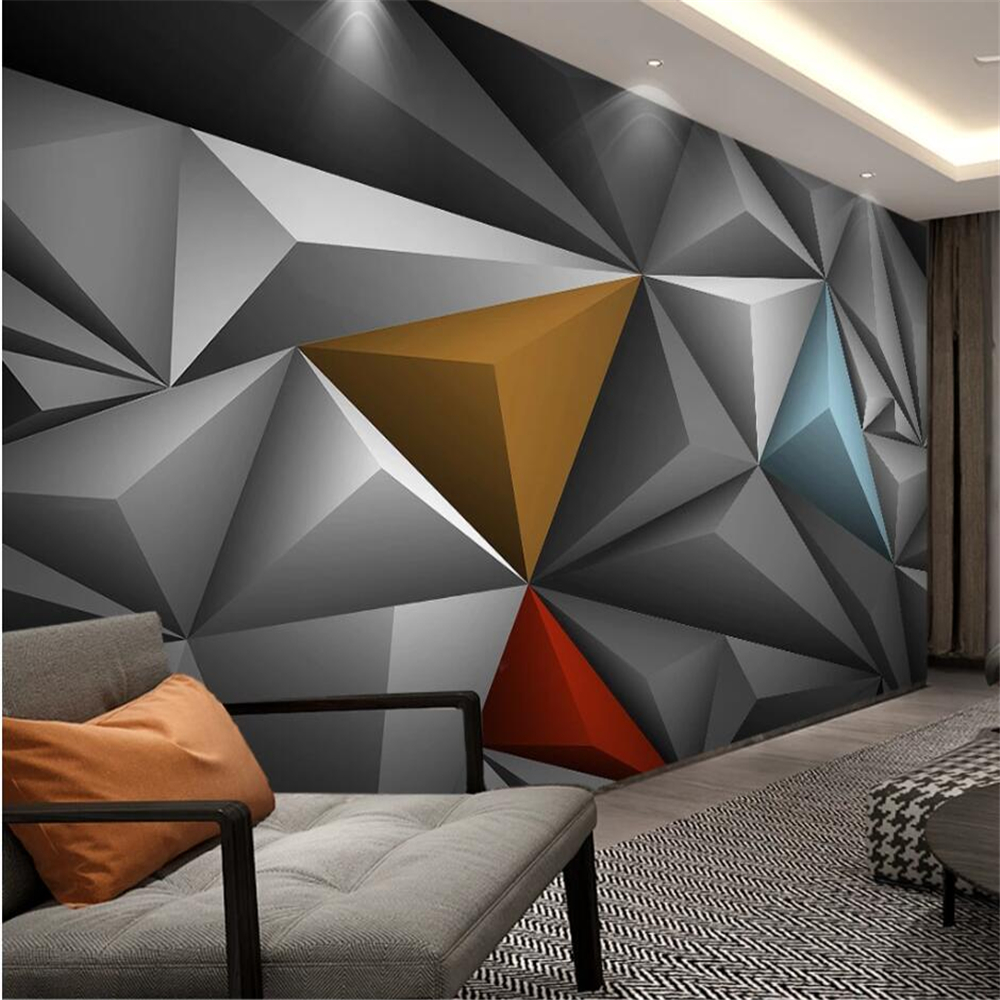 Customized modern three-dimensional background wallpaper papel de parede papier peint geometry wallpaper