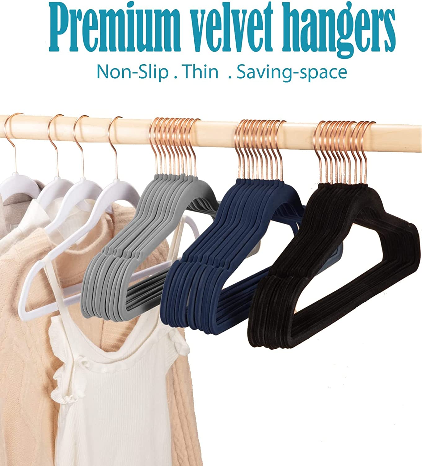 Nobemall Hangers NonSlip Velvet Hangers Ultra Thin Space Saving Coat Hanger