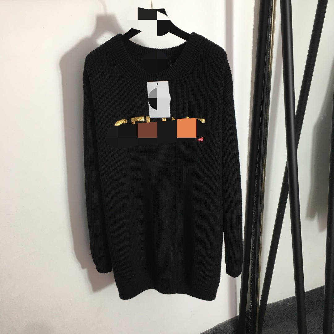 718 L 2022 Runway Summer Brand Same Style Sweater Crew Neck Long Sleeve Black White Sequins Women' Sweaters Meiyi
718 L 2022 Runway Summer Brand Same Style Sweater Crew Neck Long Sleeve Black White Sequins Women' Sweaters Meiyi