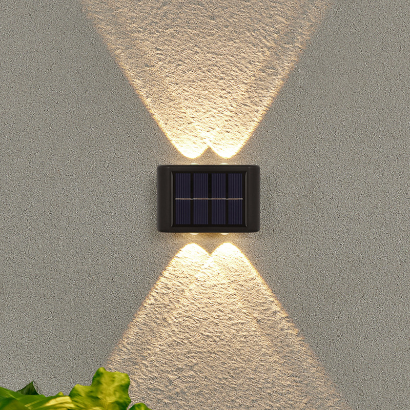 4/8/10/12/16 LED Solar Wall Lights Outdoor Waterproof Sunlight Lamps for Garden Courtyard Landscape Street Balcony Decor