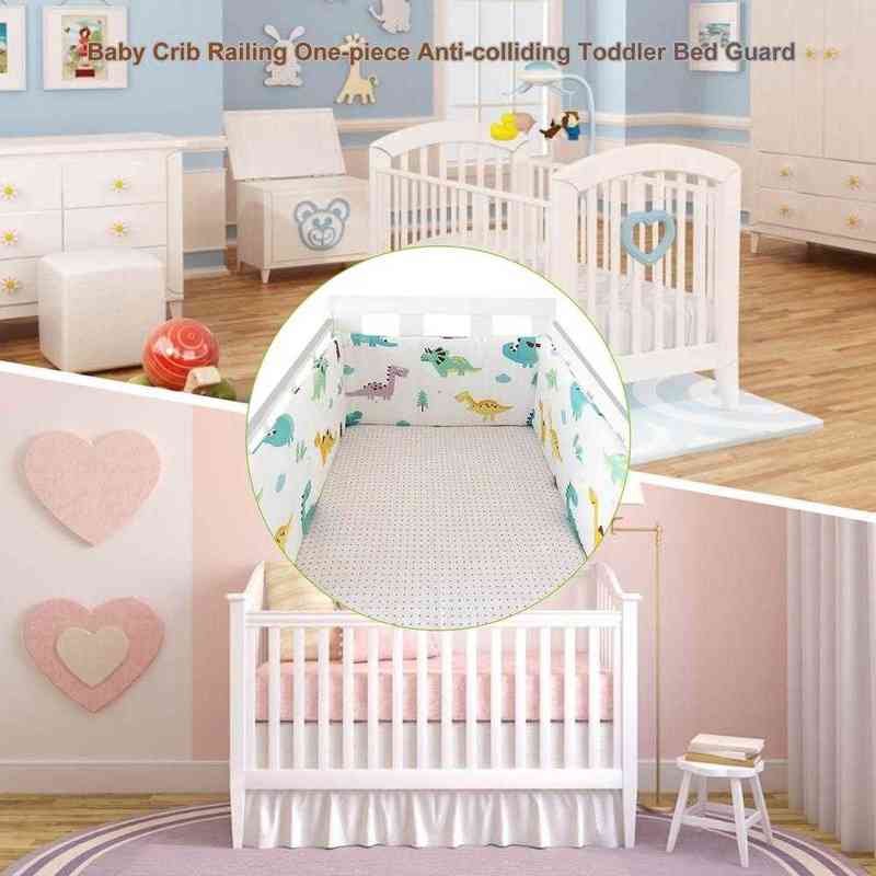 1PCS Baby Crib Bumpers In The Crib For Newborn Cotton Cartoon Dinosaur Cot Bumper Baby Bed Protector Kids Bedding G220421