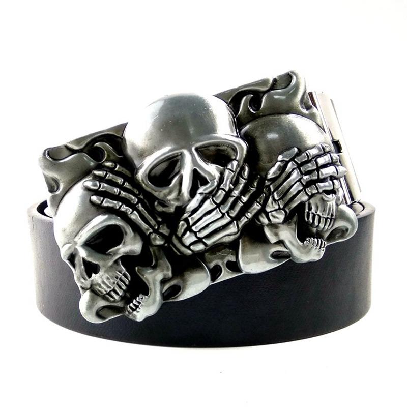 Belts Casual Black PU Leather Men's Hip Waist With Hear See Speak No Evil Shy Skulls Metal Buckle Western Cowboy AccessoriesBelts
Belts Casual Black PU Leather Men's Hip Waist With Hear See Speak No Evil Shy Skulls Metal Buckle Western Cowboy AccessoriesBelts