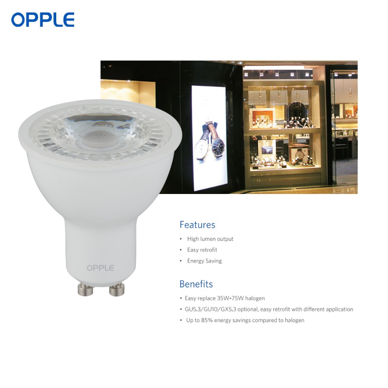 OPPLE LED Spotlights EcoMax GU10 6W 8W Warm White Cool Light 2700K 4000K 6500K Lights Led Lamp