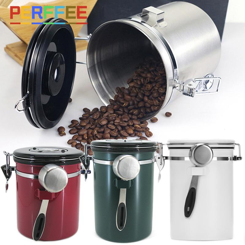Storage Bottles & Jars 1.5/1.8L Coffee Canister Airtight Bean Stainless Steel Jar For Tea Black/White/Silver
Storage Bottles & Jars 1.5/1.8L Coffee Canister Airtight Bean Stainless Steel Jar For Tea Black/White/Silver