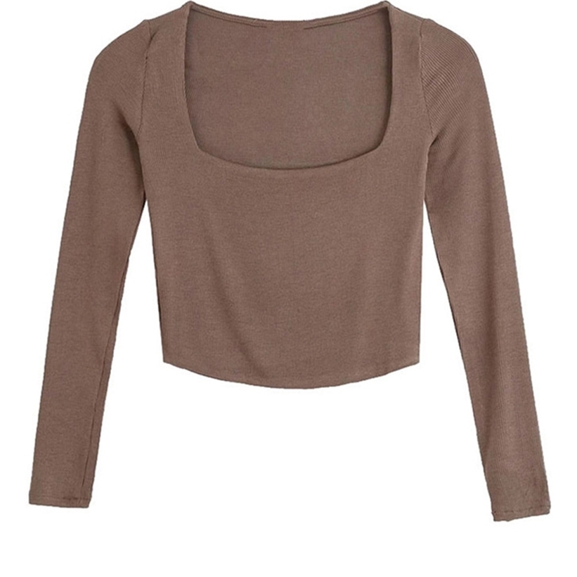 TRAF Women Sexy Fashion Fitted Cropped Ribbed Knitted T-Shirt Vintage Square Collar Long Sleeve Female Tops Mujer 220322, As picture
TRAF Women Sexy Fashion Fitted Cropped Ribbed Knitted T-Shirt Vintage Square Collar Long Sleeve Female Tops Mujer 220322, As picture