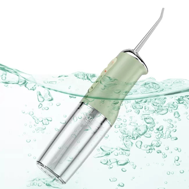 Electric Oral Irrigator 220ML With 4 Nozzles Portable Auto Wash Water Flosser Tooth Stains Cleanser Rechargeable IPX7 Waterproof Dental Care Clean and