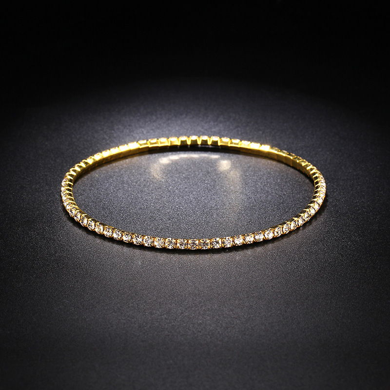 Fashion Adjustable Women Crystal Diamond Anklet Bracelet Gold Silver 1/2/3/4/5 Rows Rhinestone Foot Chain Summer Beach Jewelry Bride Gift Wholesale Pr