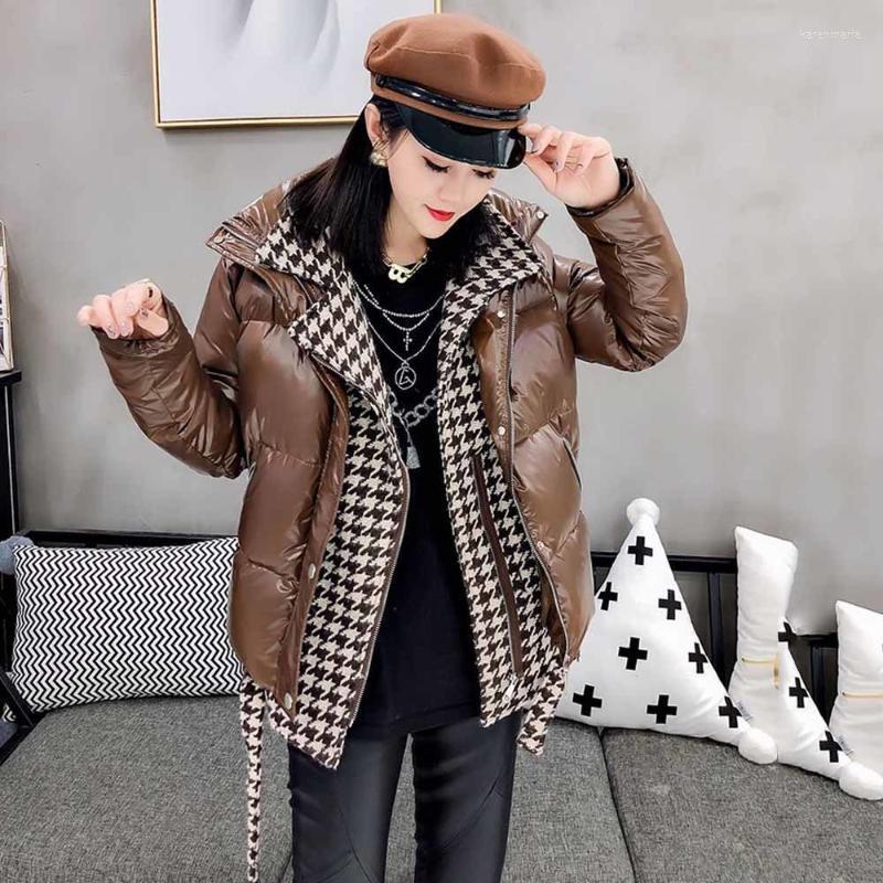 Women's Down & Parkas 2022 Winter Collar Houndstooth Stitching Fake Two-piece Thick Warm Cotton-padded Women Coat Jacket Female Kare22, Black
Women's Down & Parkas 2022 Winter Collar Houndstooth Stitching Fake Two-piece Thick Warm Cotton-padded Women Coat Jacket Female Kare22, Black