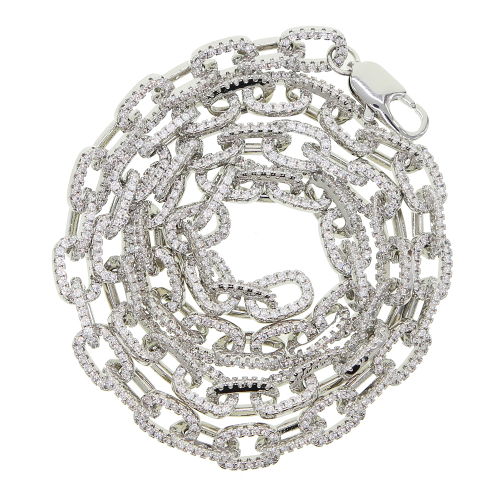 New Hip hop Cuban Link Punk Choker Chain Charms Necklace Twisted and Oval Link Zircon Necklaces Women Fashion Jewelry