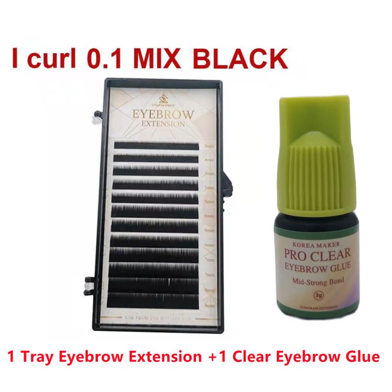 False Eyelashes 1Set Eyebrow Extensions & Clear Glue3g Korean Original With Mixed Lengths Black/Dark Brown 5-8mm On Tray Last 4 -5WeeksFalse
False Eyelashes 1Set Eyebrow Extensions & Clear Glue3g Korean Original With Mixed Lengths Black/Dark Brown 5-8mm On Tray Last 4 -5WeeksFalse
