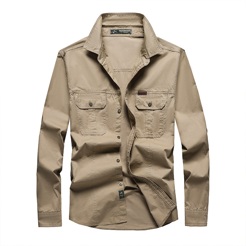 Fashion Workwear Shirts Cotton Lapel Men's Long Sleeve Shirts Casual Loose Tops Classic Business Long-sleeved Slim-fit Formal Shirt, Army green
Fashion Workwear Shirts Cotton Lapel Men's Long Sleeve Shirts Casual Loose Tops Classic Business Long-sleeved Slim-fit Formal Shirt, Army green