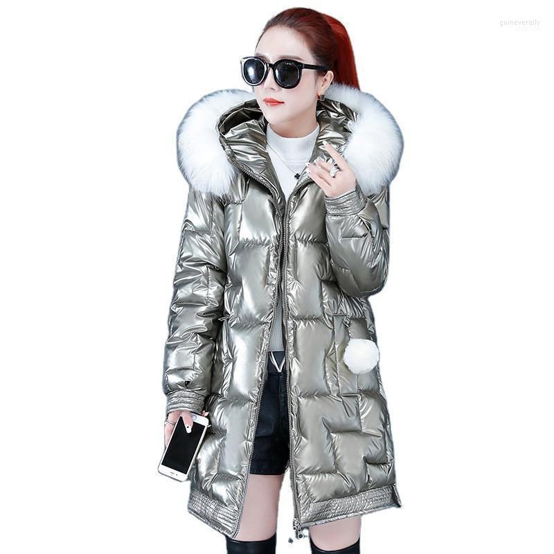Women's Down & Parkas Winter Shiny Mid-length Cotton Coat Women 2022 Thick Padded Jacket Hooded Fur Collar Jackets Loose Bread Overcoat JD17, White
Women's Down & Parkas Winter Shiny Mid-length Cotton Coat Women 2022 Thick Padded Jacket Hooded Fur Collar Jackets Loose Bread Overcoat JD17, White