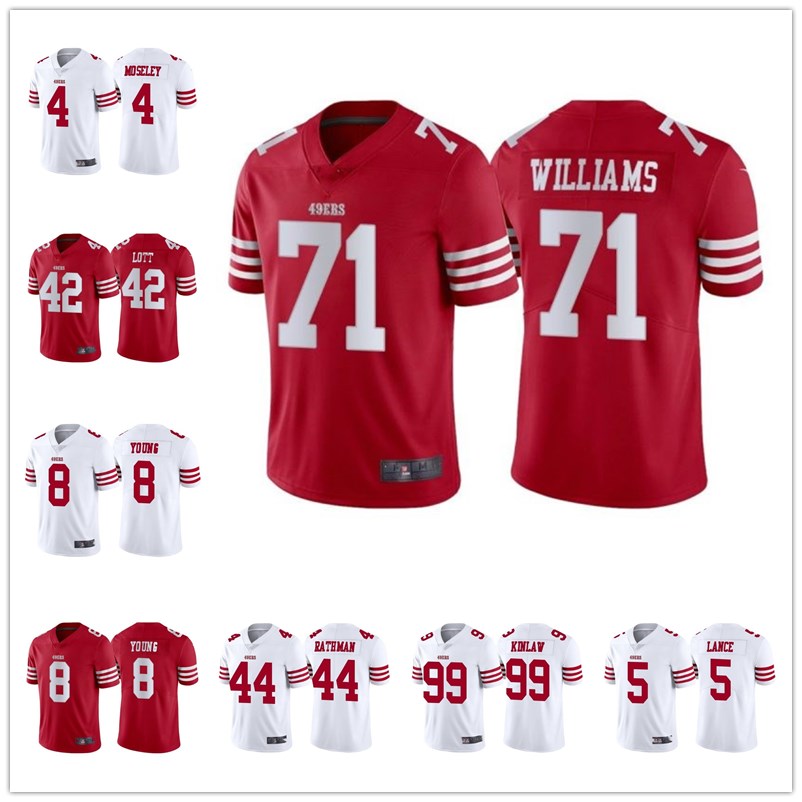 Custom Men women youth San Francisco''49ers''44 Tom Rathman 77 Trent Williams 5 Trey Lance 8 Steve Young 2022 Vapor Limited Stitched red white Jersey
Custom Men women youth San Francisco''49ers''44 Tom Rathman 77 Trent Williams 5 Trey Lance 8 Steve Young 2022 Vapor Limited Stitched red white Jersey