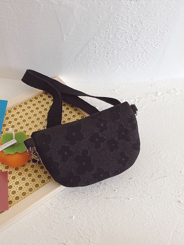 Kids Floral Graphic Chain Decor Waist Bag SHE