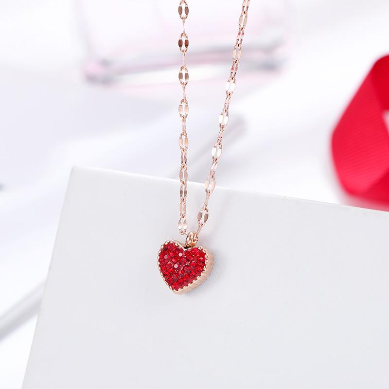 Pendant Necklaces Titanium Steel Double Sided Love Heart Necklace For Women Lover's Rose Gold Color Jewelry Gift RN018Pendant
Pendant Necklaces Titanium Steel Double Sided Love Heart Necklace For Women Lover's Rose Gold Color Jewelry Gift RN018Pendant