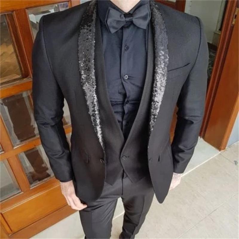 Men's Suits & Blazers 2022 Winter High Quality British Design Black Men Shiny Beaded Shawl Lapel Slim Fit Groom Tuxedo 3 Pieces Abiti Uomo, Custom made
Men's Suits & Blazers 2022 Winter High Quality British Design Black Men Shiny Beaded Shawl Lapel Slim Fit Groom Tuxedo 3 Pieces Abiti Uomo, Custom made