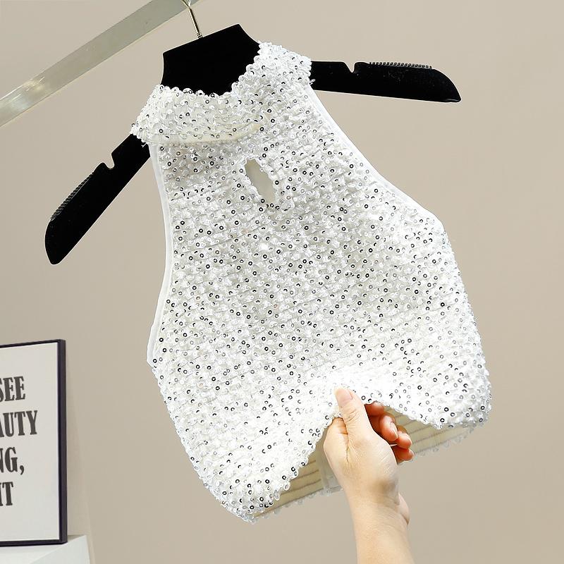Women' Tanks & Camis Heavy Embroidery Sequins Back Zipper Hollow-out Camisole Slim-Fit Short Vest 2022 Autumn Winter Tank Top Sexy Girls Ve, White
Women' Tanks & Camis Heavy Embroidery Sequins Back Zipper Hollow-out Camisole Slim-Fit Short Vest 2022 Autumn Winter Tank Top Sexy Girls Ve, White