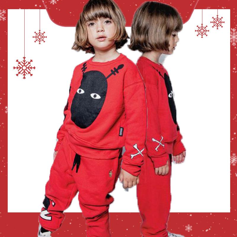 T-shirts Autumn And Winter Boys Girls Children Big Red Elk Sports Suit Baby Sweater Pants Two-piece TrendT-shirts, As shown 
T-shirts Autumn And Winter Boys Girls Children Big Red Elk Sports Suit Baby Sweater Pants Two-piece TrendT-shirts, As shown