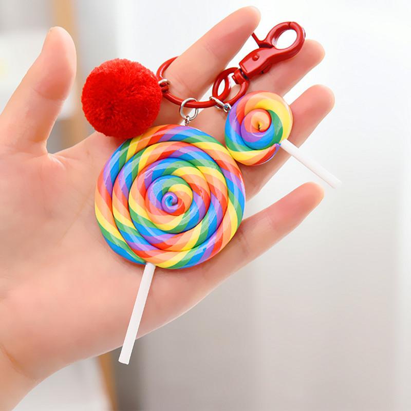 Keychains Cream Resin Soft Pottery Rainbow Lollipop Keychain Hair Ball Pendant Practical Small Gift Spot Jewelry Making Supplies
Keychains Cream Resin Soft Pottery Rainbow Lollipop Keychain Hair Ball Pendant Practical Small Gift Spot Jewelry Making Supplies