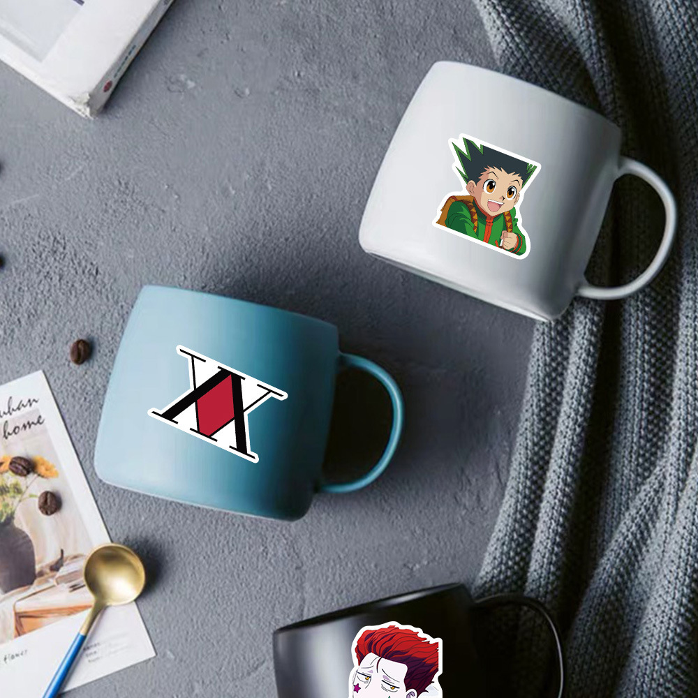 Cool 50/100pcs anime stickers hunter x hunter for guitar portable phone case motorcycle cool cartoon graffiti vinyl decal kids toys