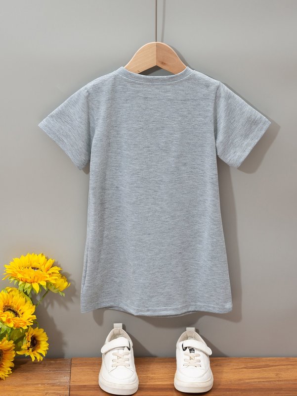 Little girl 3D bear decoration T-shirt dress SHE