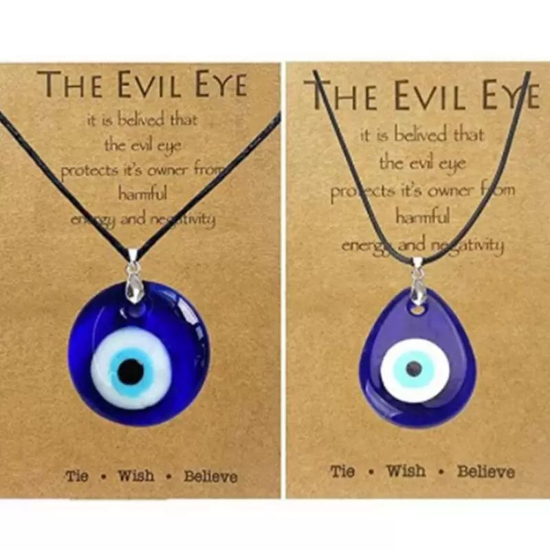 Evil Eye Necklace Blue Turkish Glass Leather Rope Necklaces for Women Men Lucky Protection Jewelry
Evil Eye Necklace Blue Turkish Glass Leather Rope Necklaces for Women Men Lucky Protection Jewelry