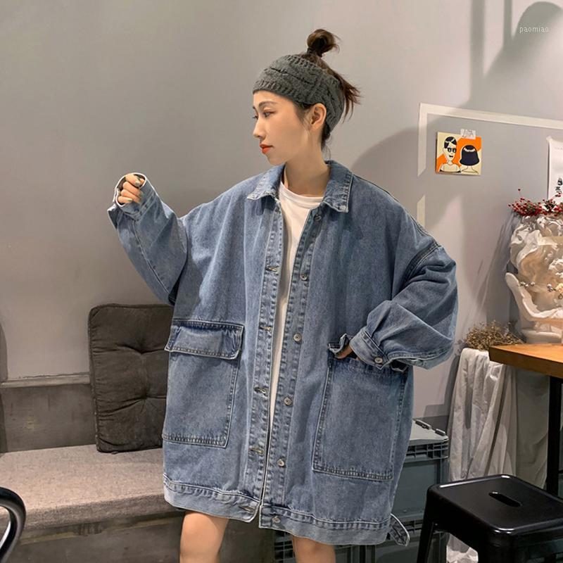 Women' Jackets Spring Loose Single-breasted Big Pocket Denim Jacket 2022 Autumn Korean Solid Color Casual Female Jeans Z175, Gray
Women' Jackets Spring Loose Single-breasted Big Pocket Denim Jacket 2022 Autumn Korean Solid Color Casual Female Jeans Z175, Gray