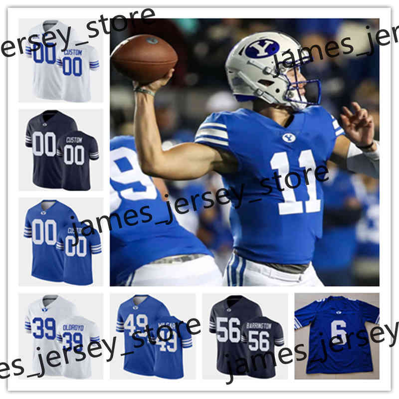 Xflsp 2022 College BYU Custom Brigham Young Cougars Football Jersey 1 Zach 39 Jake Oldroyd 12 Puka Nacua 25 Tyler Allgeier 3 Jaren Hall 18, Navy
Xflsp 2022 College BYU Custom Brigham Young Cougars Football Jersey 1 Zach 39 Jake Oldroyd 12 Puka Nacua 25 Tyler Allgeier 3 Jaren Hall 18, Navy