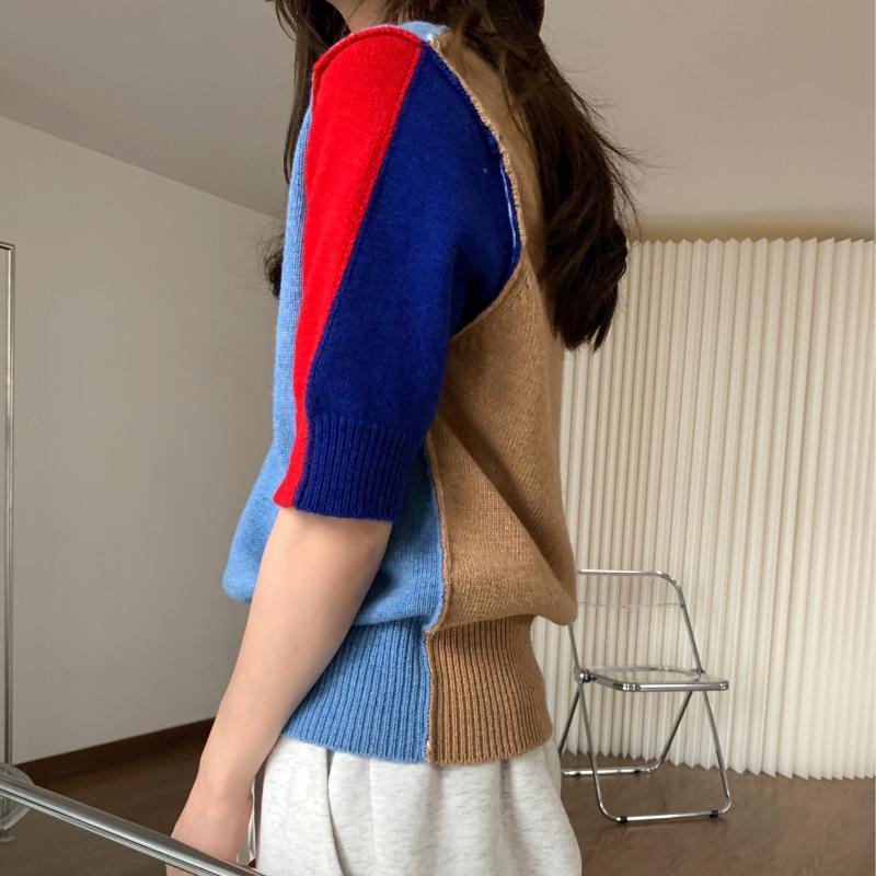 Women' Sweaters Women Color Stitching Knit Sweater Letter Embroidery Long Sleeve Slim O-Neck Pullover Autumn 2022 Female 2 Knitted TopWomen, Blue
Women' Sweaters Women Color Stitching Knit Sweater Letter Embroidery Long Sleeve Slim O-Neck Pullover Autumn 2022 Female 2 Knitted TopWomen, Blue
