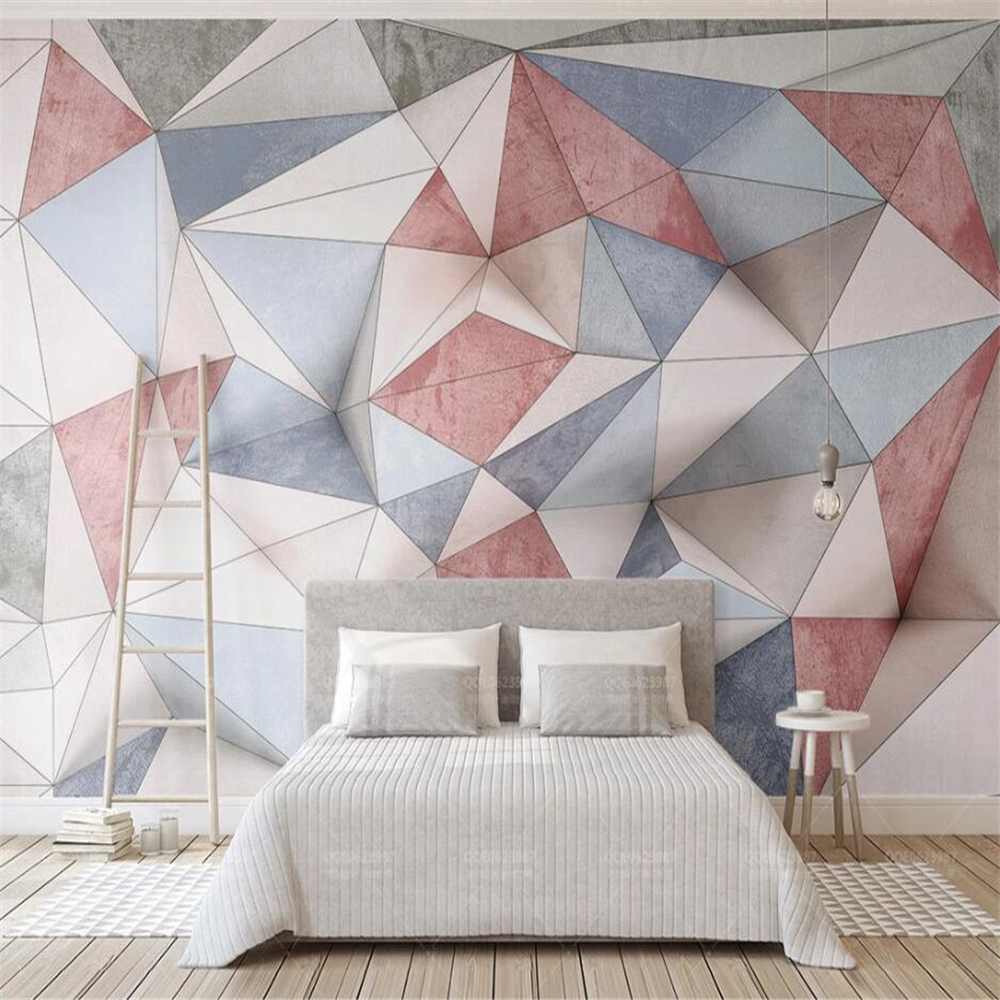 Customized modern three-dimensional background wallpaper papel de parede papier peint geometry wallpaper