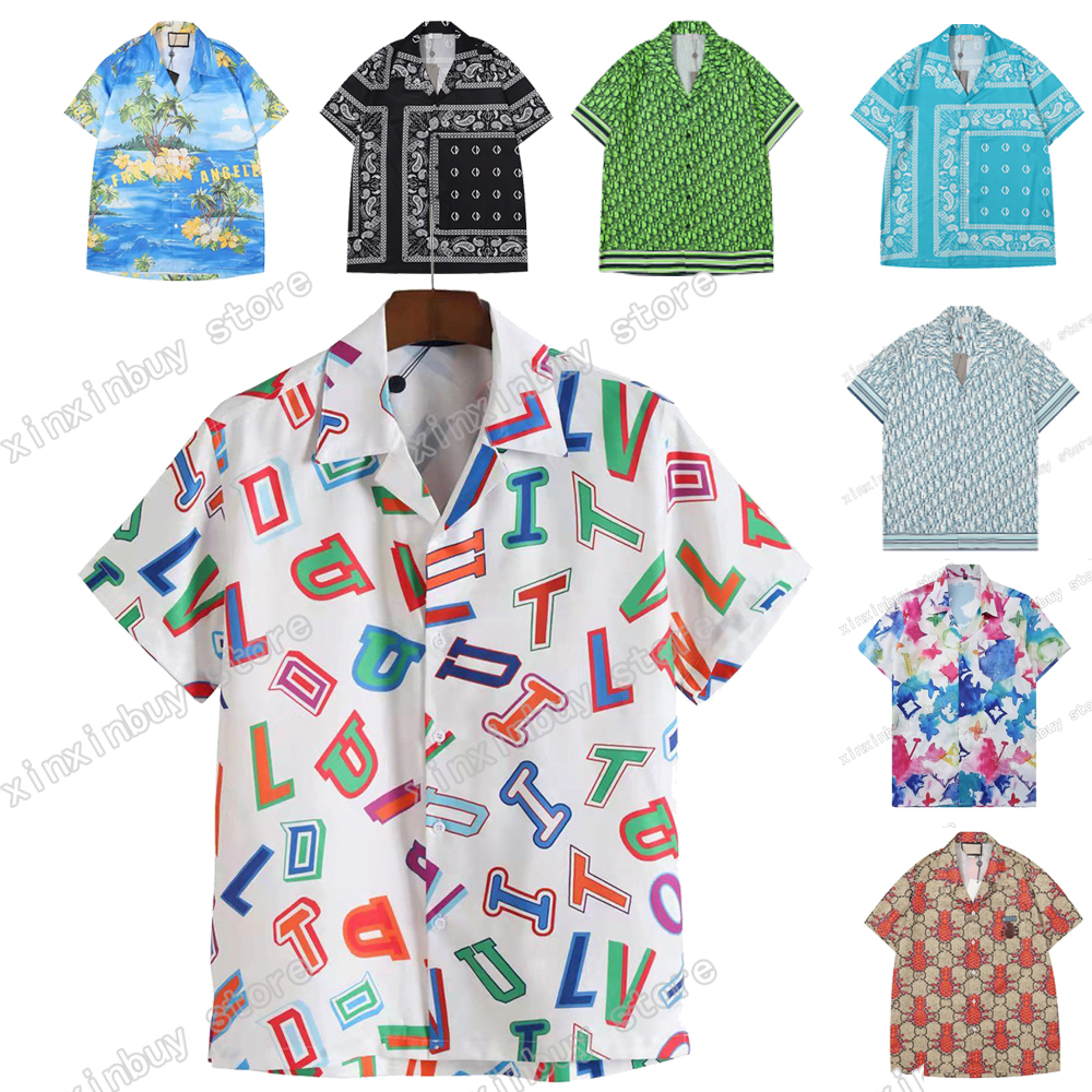 Mix 20 Fashion Hawaii Floral Letter Print Beach Shirts Mens Designer Silk Bowling Shirt Casual Shirts Men Summer Short Sleeve Loose Dress M-3XL xinxinbuy, Customize
Mix 20 Fashion Hawaii Floral Letter Print Beach Shirts Mens Designer Silk Bowling Shirt Casual Shirts Men Summer Short Sleeve Loose Dress M-3XL xinxinbuy, Customize