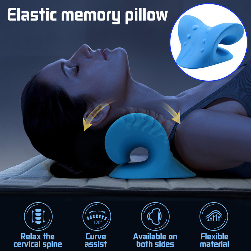 Neck Shoulder Stretcher Relaxer Cervical Chiropractic Traction Device Pillow for Pain Relief Spine Alignment Gift 220329