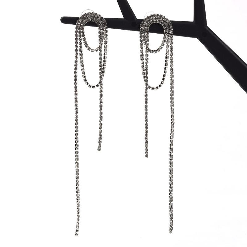 Dangle & Chandelier White Clear Rhinestone Chains Long Earrings Women Luxury Crystal Hanging Femme Jewelry Girls Bridal Drop Earring
Dangle & Chandelier White Clear Rhinestone Chains Long Earrings Women Luxury Crystal Hanging Femme Jewelry Girls Bridal Drop Earring