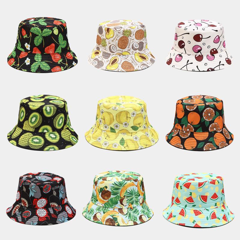 Berets Fruit Pattern Fisherman Hat Men And Women Outdoor Leisure Sunscreen Sun Hats Double-sided Panama Bob Cap BoneBerets
Berets Fruit Pattern Fisherman Hat Men And Women Outdoor Leisure Sunscreen Sun Hats Double-sided Panama Bob Cap BoneBerets
