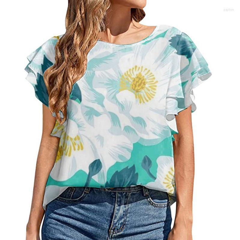 Women' Blouses & Shirts Summer Women Blouse Casual Short Sleeve Loose Top Vintage Soft Chiffon Ruffle Flroal Printing Ladies TopsWomen' Wo, Dark purple
Women' Blouses & Shirts Summer Women Blouse Casual Short Sleeve Loose Top Vintage Soft Chiffon Ruffle Flroal Printing Ladies TopsWomen' Wo, Dark purple
