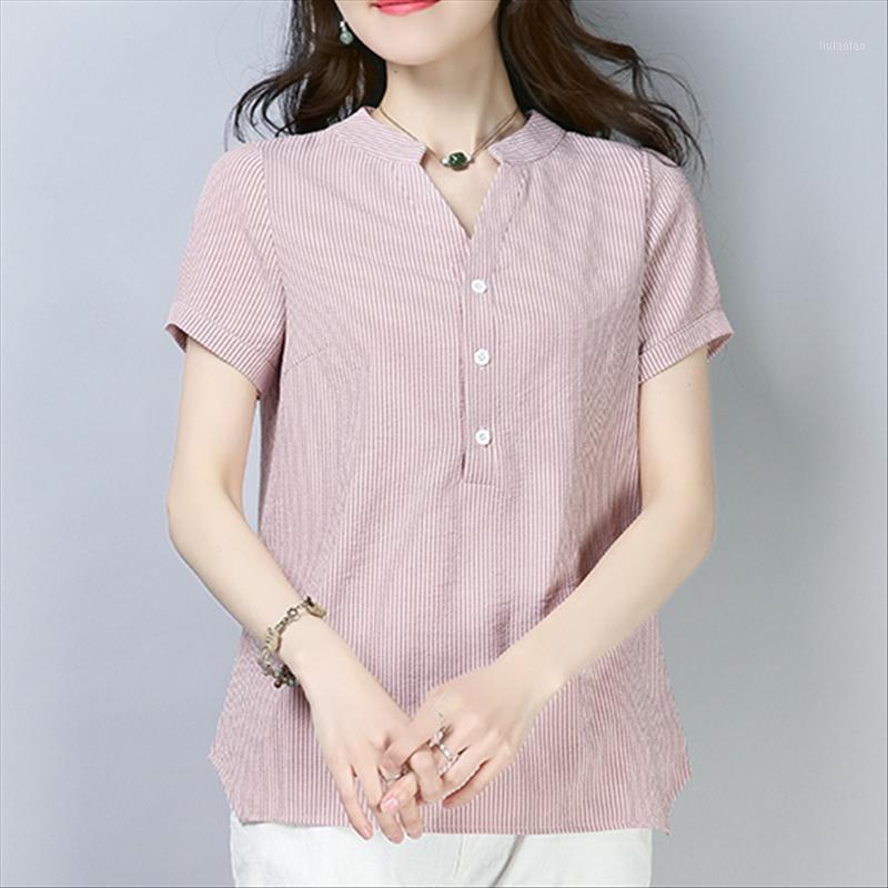 Fashion Summer Women Blouses And Tops Chiffon Female Striped Short Sleeve O Neck Shirts Casual Plus Size Clothes Blusas Women, Blue
Fashion Summer Women Blouses And Tops Chiffon Female Striped Short Sleeve O Neck Shirts Casual Plus Size Clothes Blusas Women, Blue