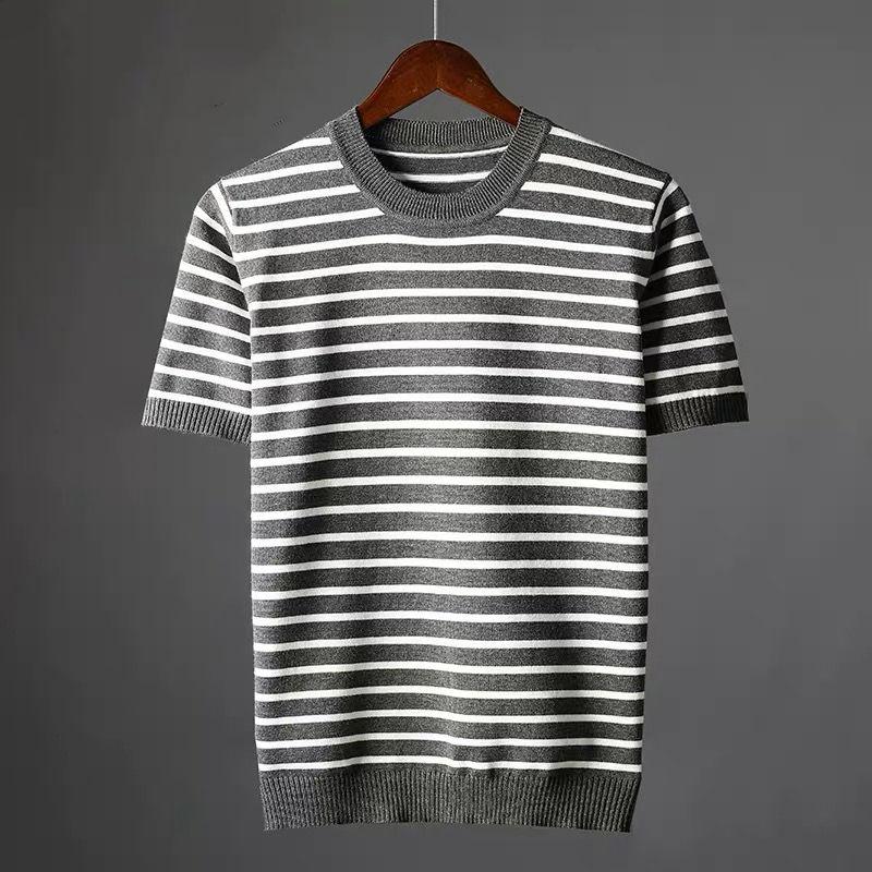 Men's T-Shirts Autumn Summer Men T-shirt Knitted Short Sleeves Top Sweater Men's Striped Pullover T Shirt Slim Tees D218Men's, Black
Men's T-Shirts Autumn Summer Men T-shirt Knitted Short Sleeves Top Sweater Men's Striped Pullover T Shirt Slim Tees D218Men's, Black