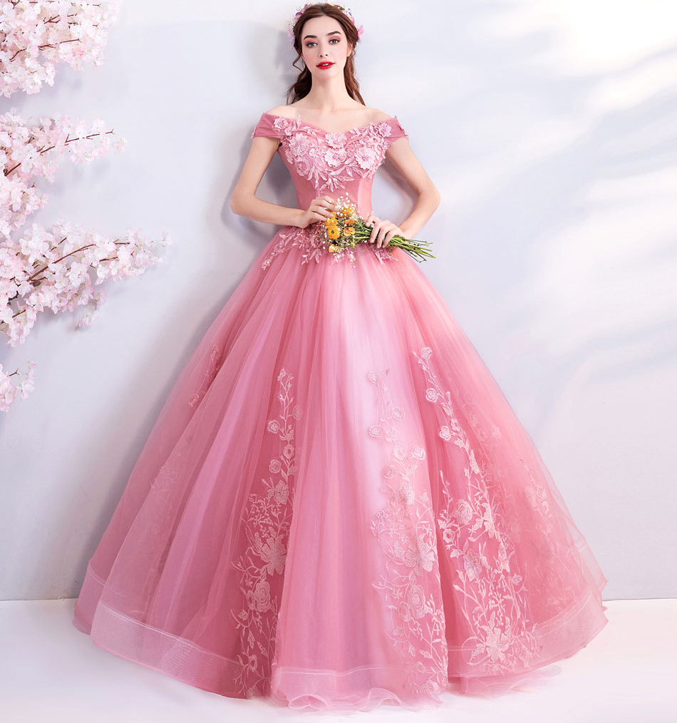 Pink Dubai Elegant Long Sleeves A-Line Wedding Dresses Sheer Crew Neck Lace Appliques Beaded Vestios De Novia Bridal Gowns With Buttons 403