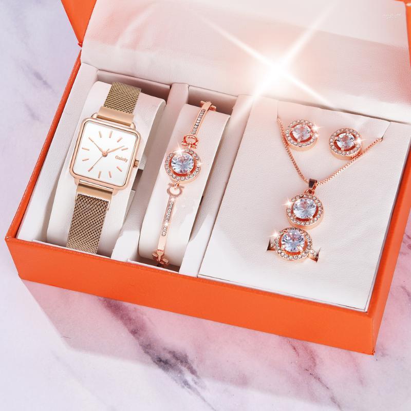 Wristwatches Gaiety Brand 6PCS Ladies Magnet Strap Watch Set Fashion Casual Women Quartz Elegant Gift RelogioWristwatches, Red
Wristwatches Gaiety Brand 6PCS Ladies Magnet Strap Watch Set Fashion Casual Women Quartz Elegant Gift RelogioWristwatches, Red