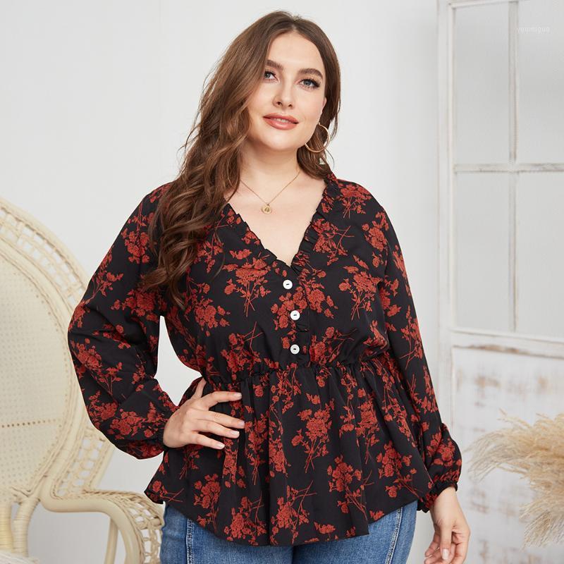 Women's Blouses & Shirts 2022 4XL Spring Autumn Blouse Shirt Women Buttons V Neck Long Sleeve Floral Print Casual Plus Size Tops, Red
Women's Blouses & Shirts 2022 4XL Spring Autumn Blouse Shirt Women Buttons V Neck Long Sleeve Floral Print Casual Plus Size Tops, Red
