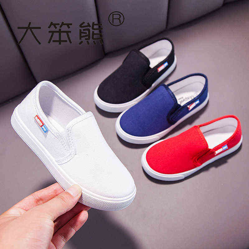 Children Shoes All-match Board Boys and Girls Baby White Flats Sneakers Solid Color Kids Simple Breathable Non-slip Y220510