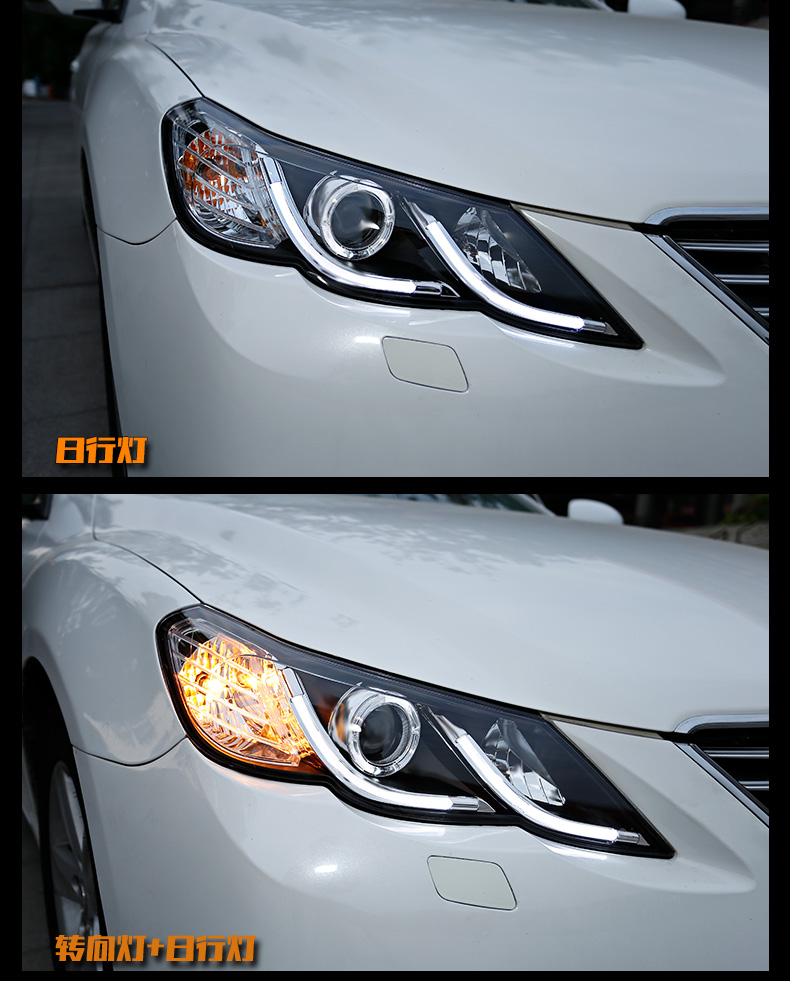 Full LED Head Lights Assembly For Toyota Mark X 2010-2013 Headlights Reiz DRL Front Lamp Dynamic Turn Signal Headlight LED Running Light