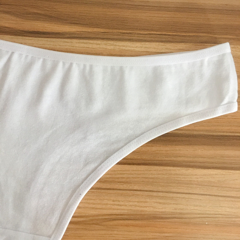 Plus Size Cotton Thongs For Women, 6-Pack Of Solid Color Underwear In XXL