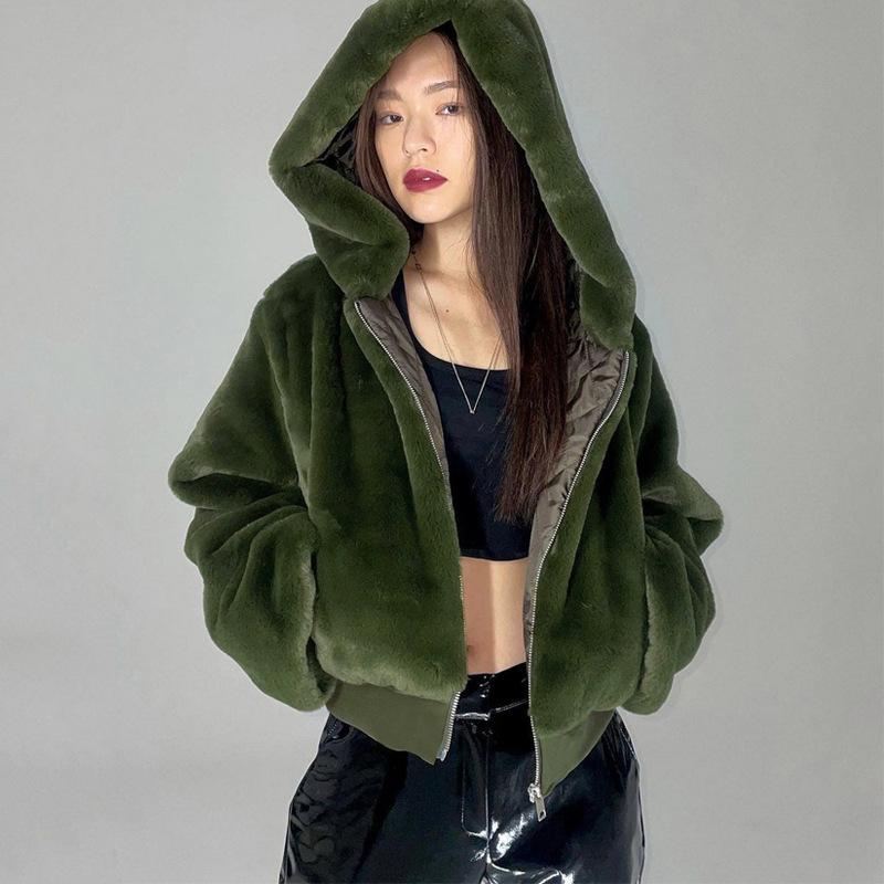 Women' Jackets Winter Fashion Casual Slim Zipper Coat Women Hooded Long Sleeve Jacket Female Warm Solid Crop TOP081, Green
Women' Jackets Winter Fashion Casual Slim Zipper Coat Women Hooded Long Sleeve Jacket Female Warm Solid Crop TOP081, Green