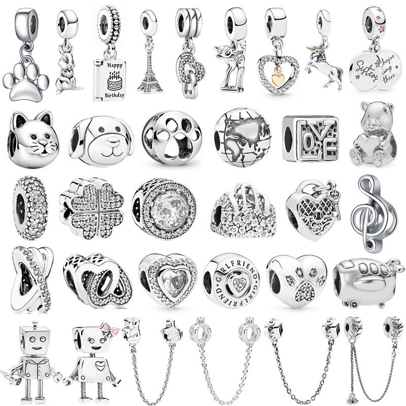 925 Sterling Silver Dangle Charm 1Pcs New Animal Footprint Musical Note Airplane Crown Boy Pendant Bead Fit Pandora Charms Bracelet DIY Jewelry Accessories
925 Sterling Silver Dangle Charm 1Pcs New Animal Footprint Musical Note Airplane Crown Boy Pendant Bead Fit Pandora Charms Bracelet DIY Jewelry Accessories