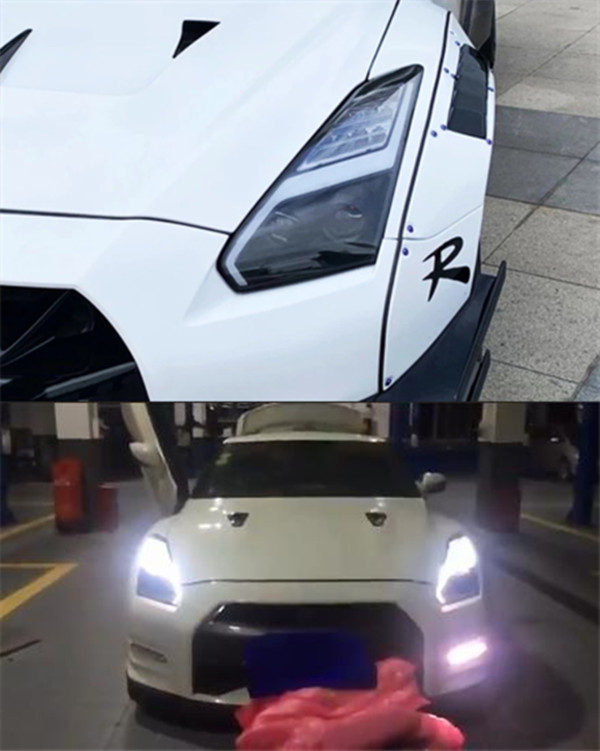 All LED Head Lamp For Nissan GT-R Valenti LED Headlight 2009-17 GTR DRL Turn Signal High Beam Angel Eye Projector Lens