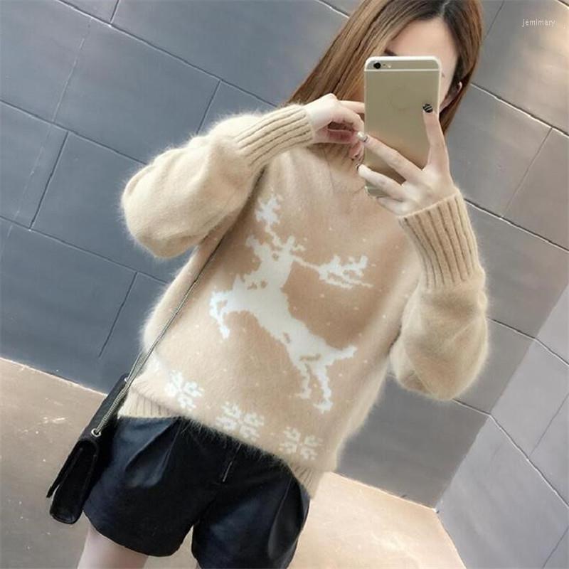 Women's Sweaters Yellow Deer Print Sweater Turtleneck Cashmere Women Pull Femme Hiver Pullover Winter Warm Jumpers Jemi22, Beige
Women's Sweaters Yellow Deer Print Sweater Turtleneck Cashmere Women Pull Femme Hiver Pullover Winter Warm Jumpers Jemi22, Beige