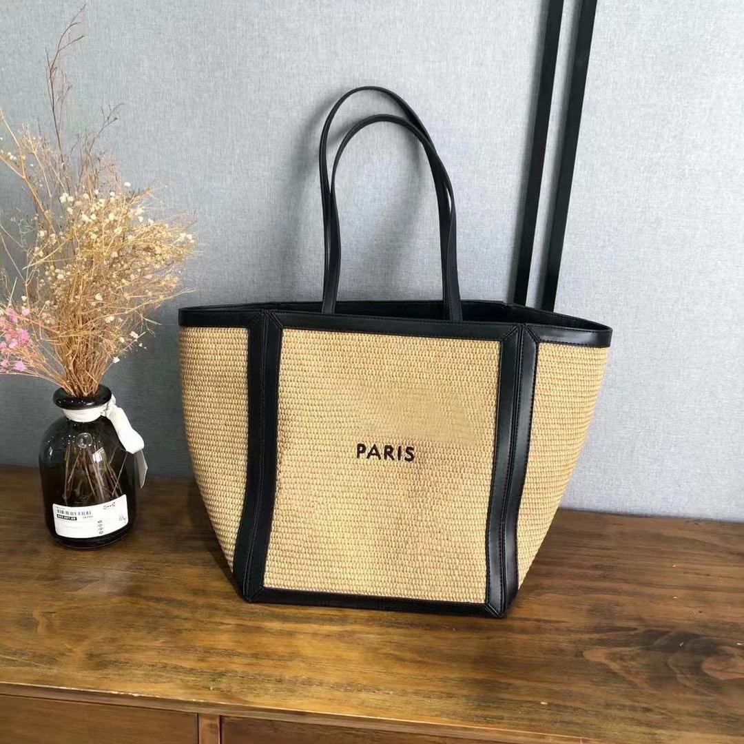 Summer Tote Bag Straw Woven Shopping Purse Square Cowhide Leather Large Mommy Bags Letter Printing Fashion Travel Large Capacity Leisure Vacation Beach Handbag, #1
Summer Tote Bag Straw Woven Shopping Purse Square Cowhide Leather Large Mommy Bags Letter Printing Fashion Travel Large Capacity Leisure Vacation Beach Handbag, #1